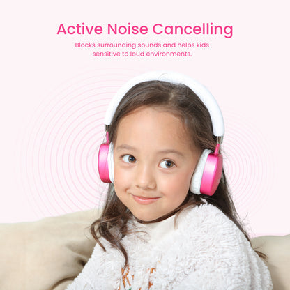 سماعة PuroQuiet Plus لاسلكية للأطفال بعزل ضوضاء ANC وحد صوت 85dB