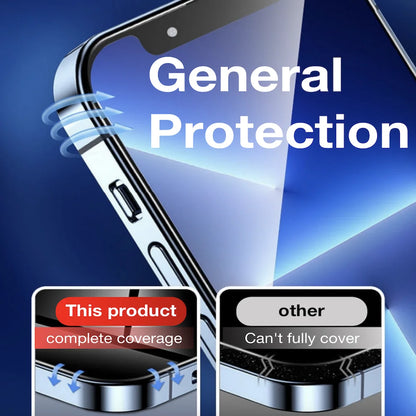 واقي شاشة iPhone بزجاج مقوّى مع أداة تركيب مانعة للغبار – شفاف أو Privacy